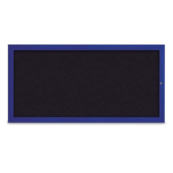 Slim Enclosed Corkboard, 24"x36", Black Alum Frame/Surf